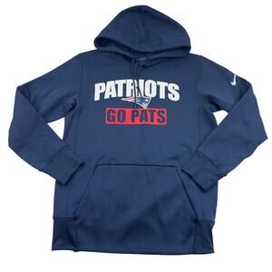 Nike Dri-Fit NFL New England Patriots Logo Pullover Fleece Hoodie Men's Size S